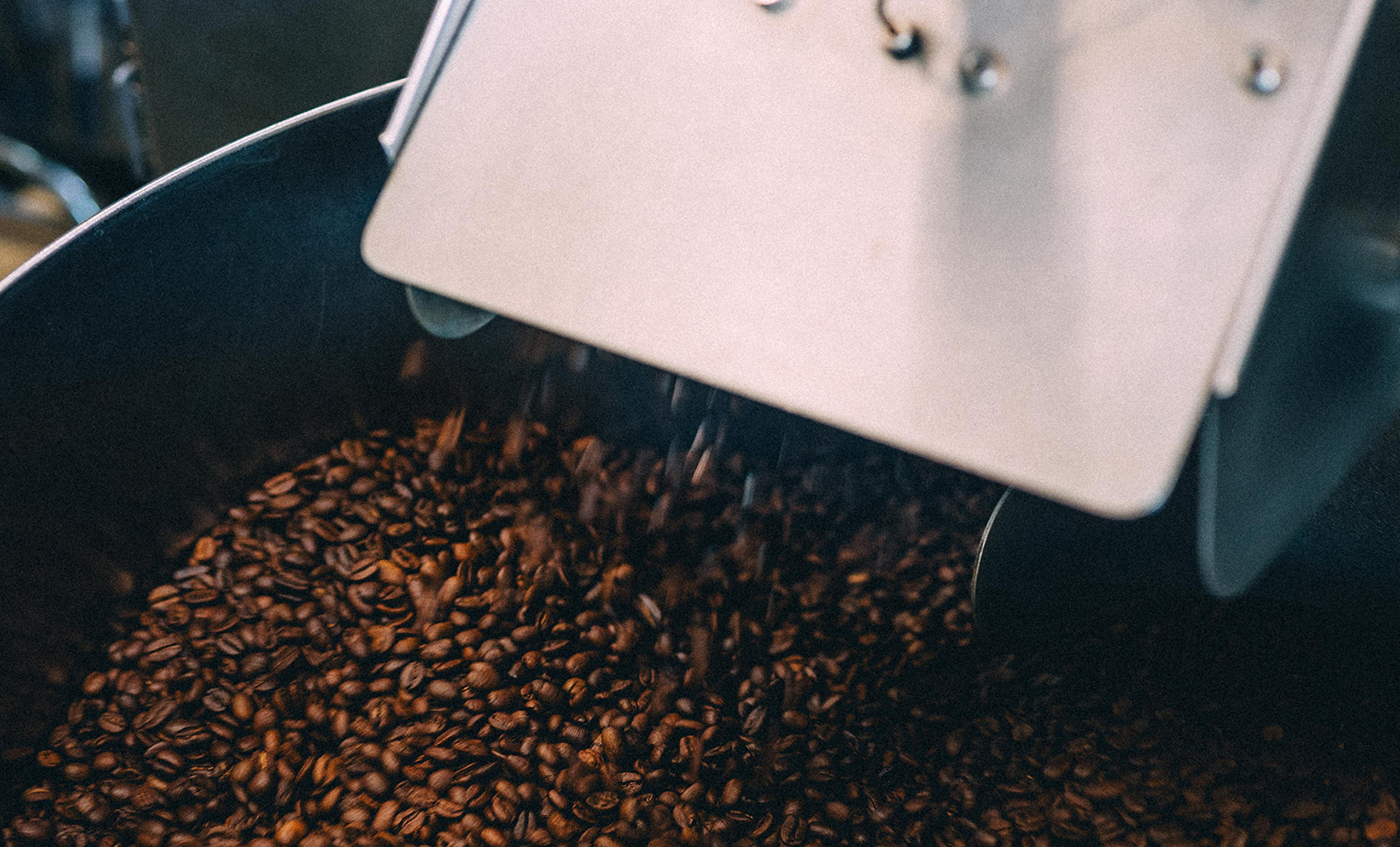 Coffee beans roasting